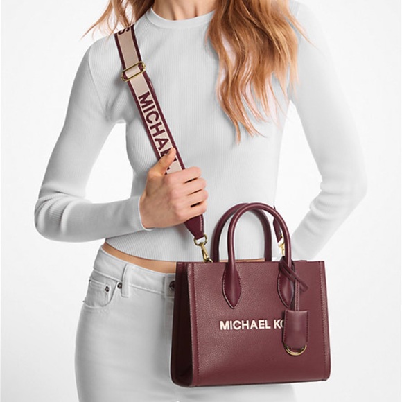 Michael Kors Mirella Small Pebbled Leather Crossbody Bag
Oxblood 
NWT - Picture 1 of 16